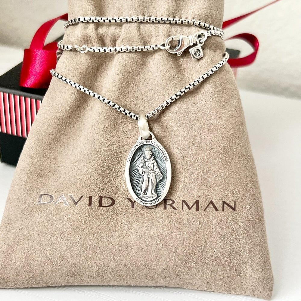 David Yurman Saint Francis Sterling Silver Pendant Men's